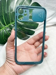 Funda compatible con iPhone marco en contraste cubierta de cámara - Verde Oscuro - Ver 4