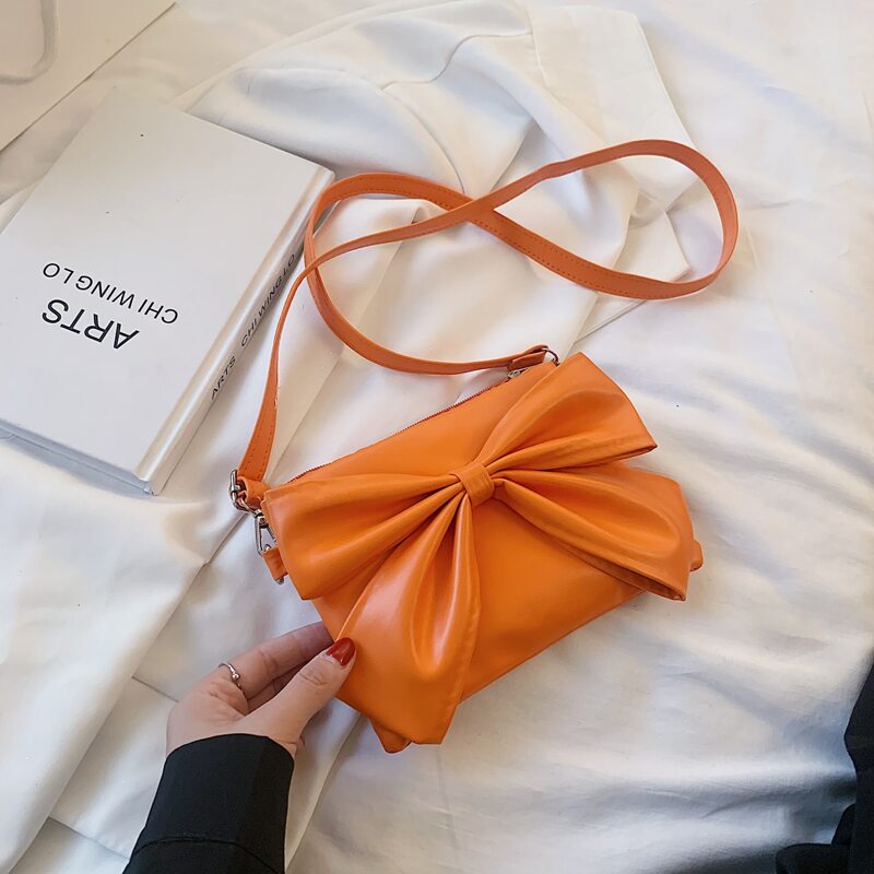 

Bow Decor Crossbody Bag, Orange