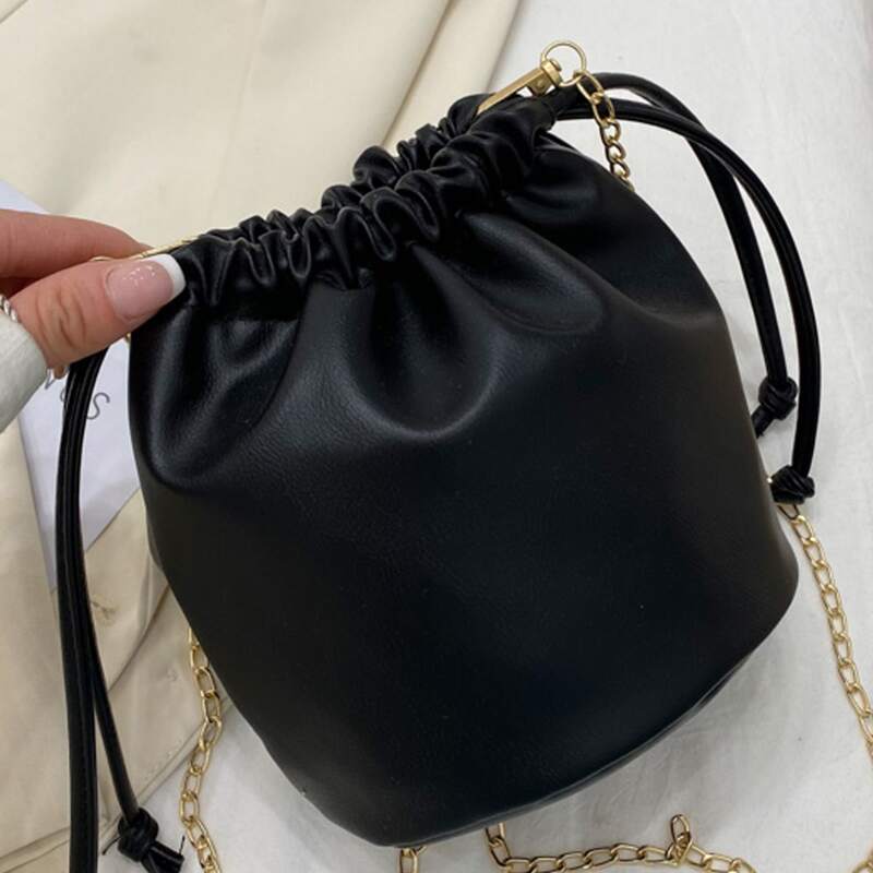 

Minimalist Chain Crossbody Bag, Black