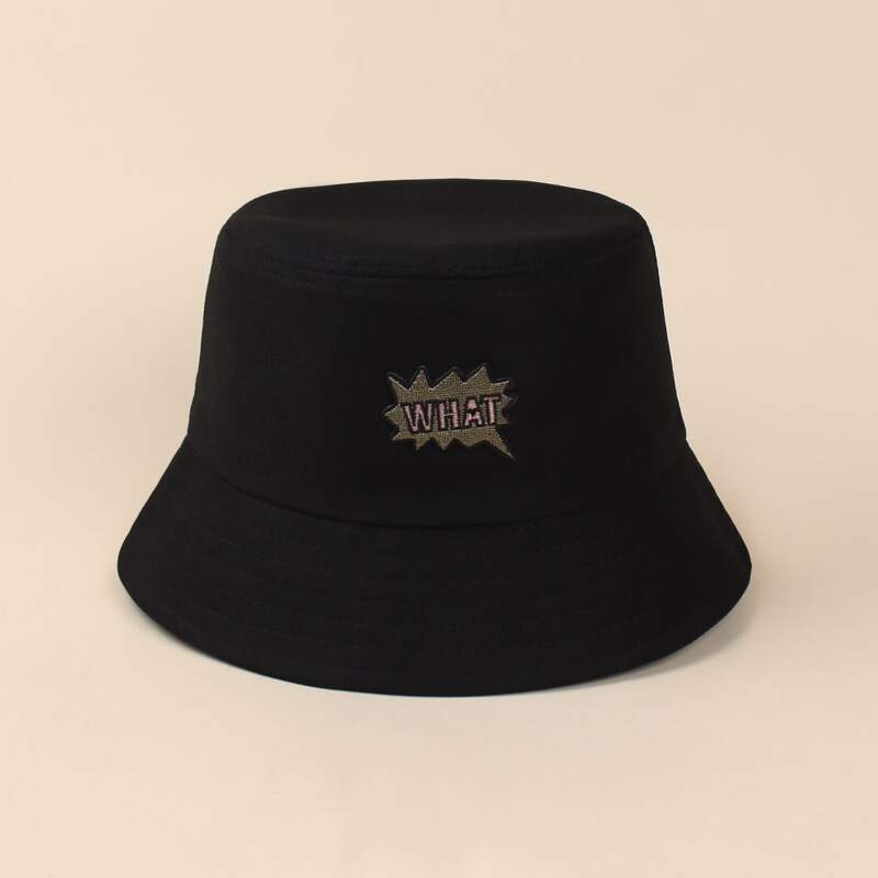

Letter Graphic Bucket Hat, Black