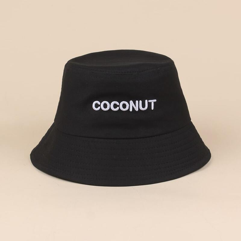 

Letter Graphic Bucket Hat, Black