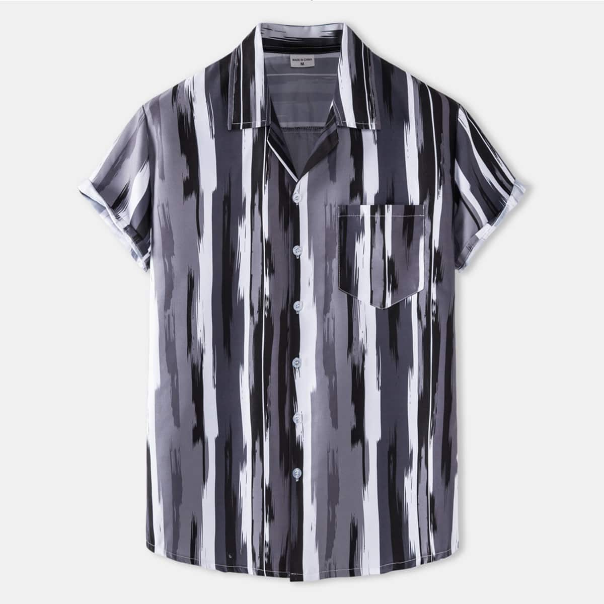 

Guys Striped Button Front Pocket Shirt, Multicolor
