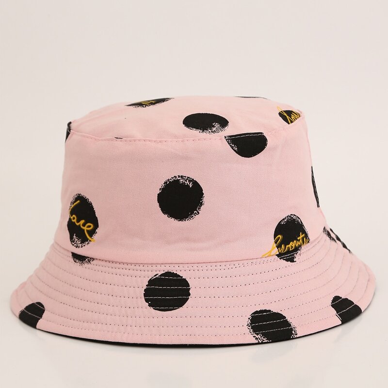 

Polka Dot Bucket Hat, Pink