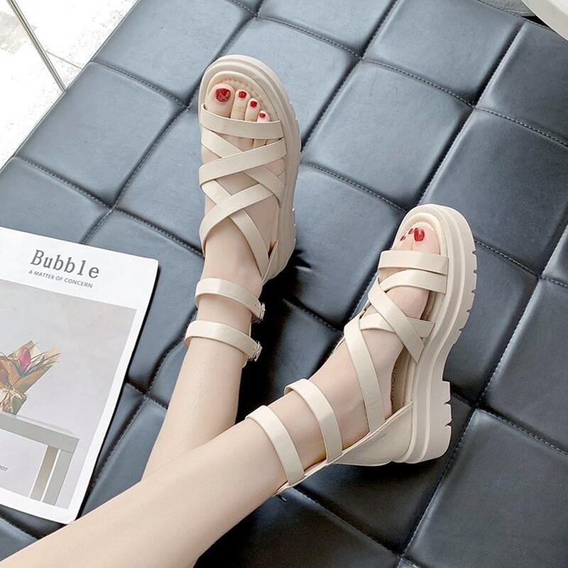 

Ankle Strap Gladiator Sandals, Beige