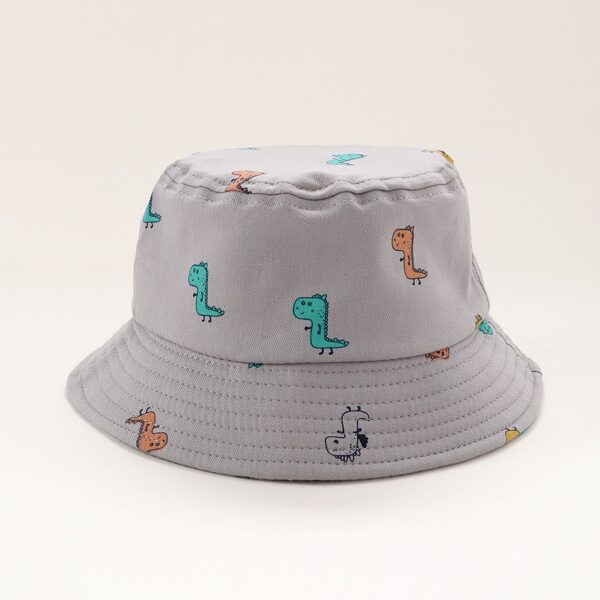 

Toddler Girls Cartoon Graphic Bucket Hat, Grey