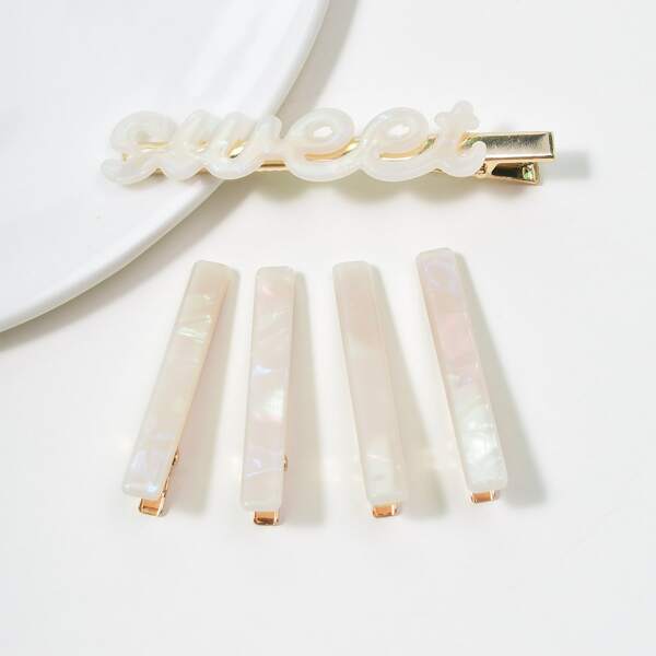 

5pcs Alligator Hair Clip, Multicolor