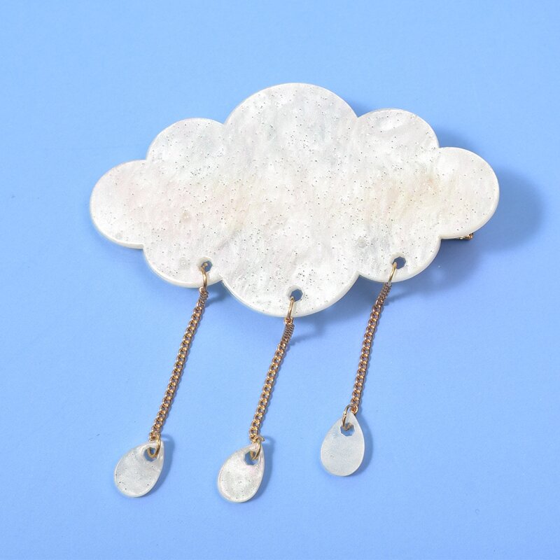 

Cloud Design Hair Clip, White