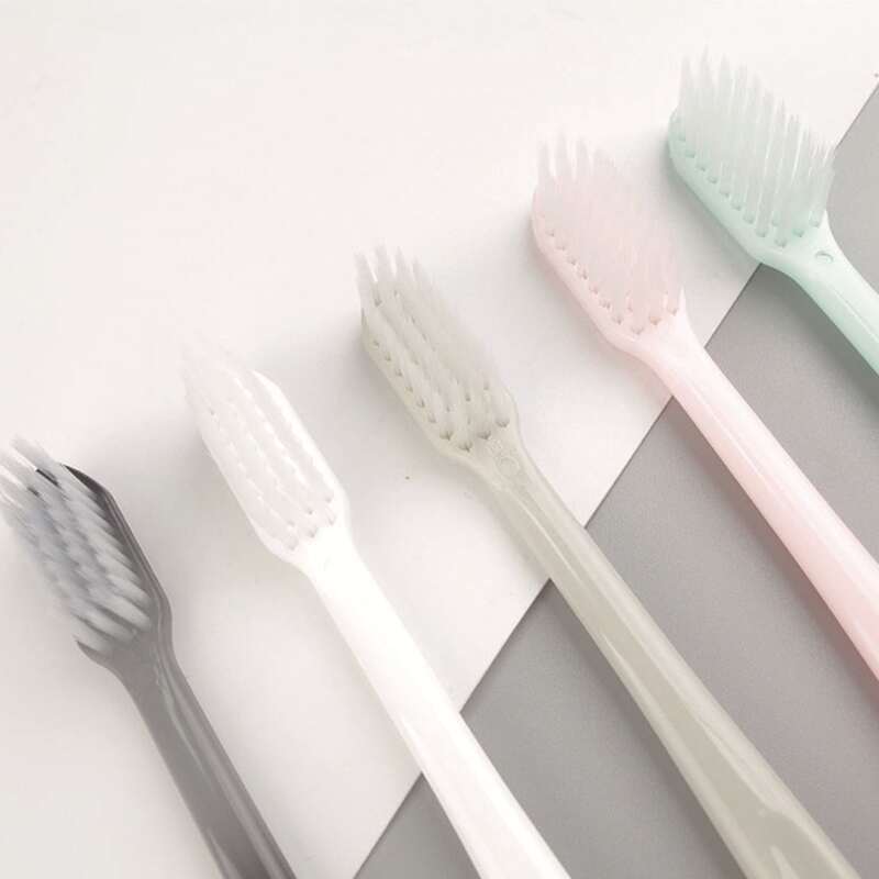 

10pcs Solid Toothbrush, Multicolor