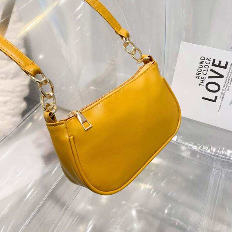 

Solid Baguette Bag, Yellow