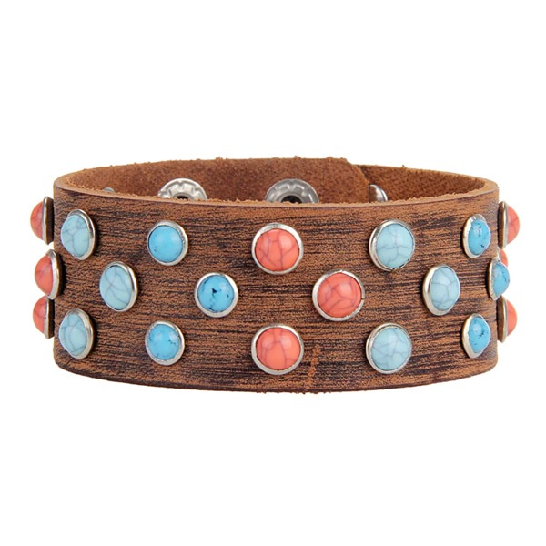 

Turquoise Decor Bracelet, Brown