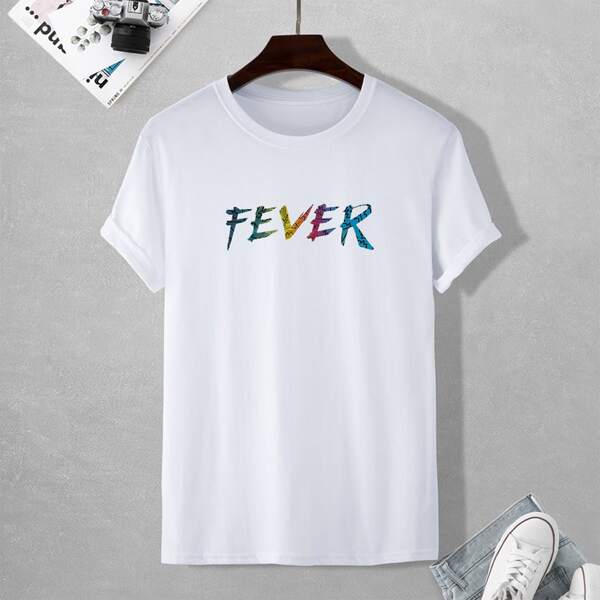 

Men Letter Graphic Short Sleeve Tee, White