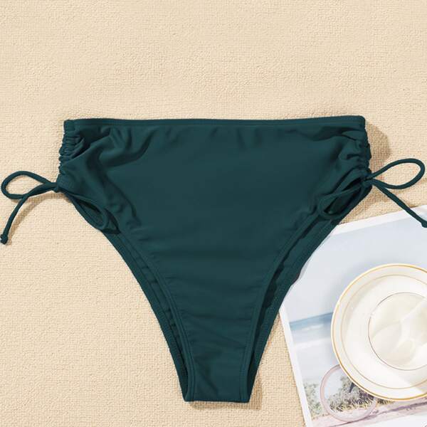 

Drawstring Side Bikini Panty, Dark green