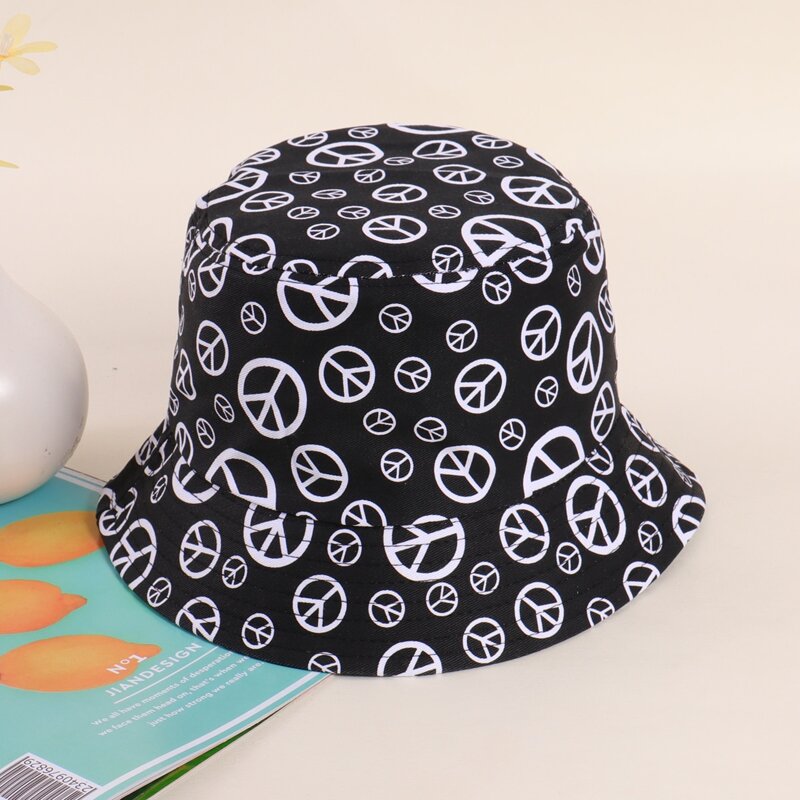 

Guys Graphic Bucket Hat, Black and white