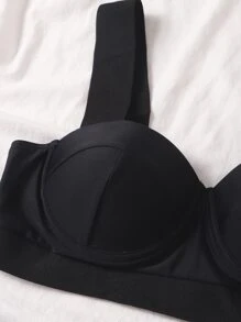 Underwire Cut Out Bikini Set For Summer Beach Vacation - Black - View 4