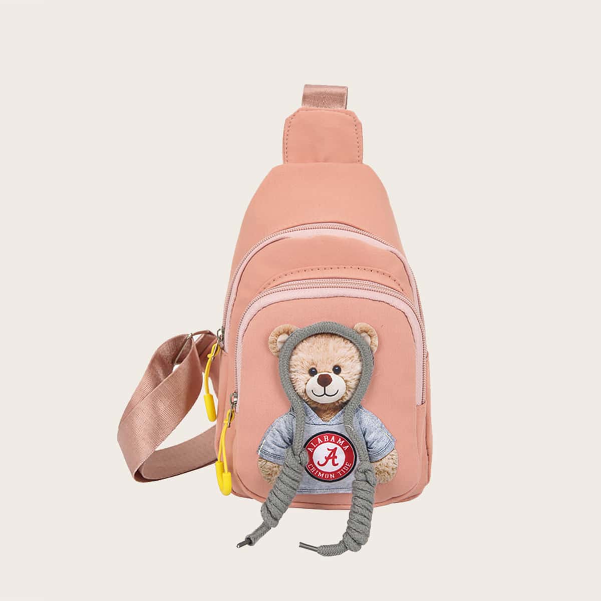 

Bear Decor Sling Bag, Pink