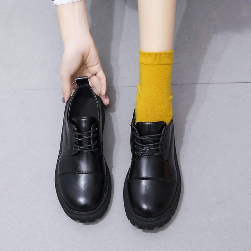 

Lace-up Front Oxford Shoes, Black