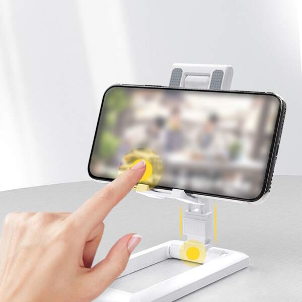 

Foldable Desktop Phone Holder, White