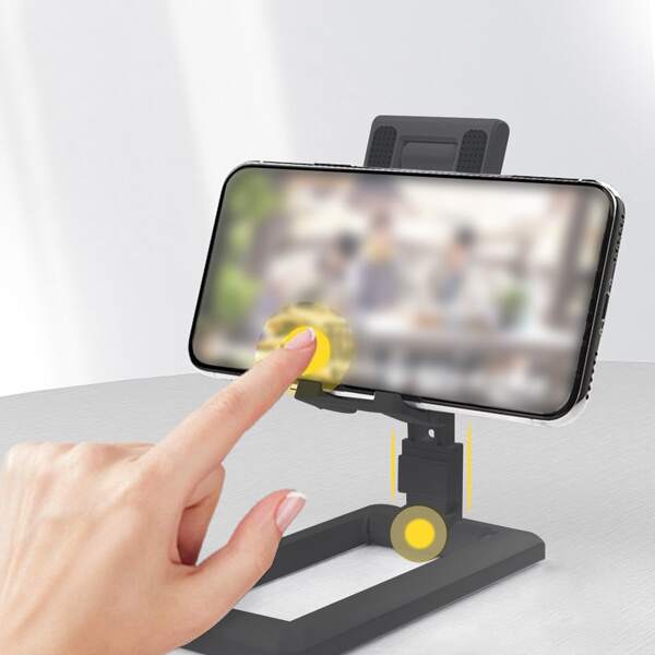 

Foldable Desktop Phone Holder, Black
