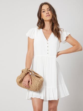 فستان مصنوع من Lenzing™ Ecovero™ماركة الياف الفسكوز