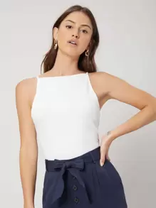 MOTF PREMIUM 再生滌修身吊帶上衣