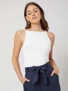 MOTF PREMIUM 再生滌修身吊帶上衣