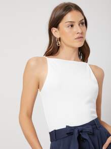 MOTF PREMIUM 再生滌修身吊帶上衣