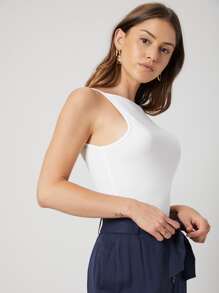 MOTF PREMIUM 再生滌修身吊帶上衣