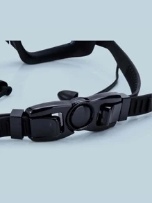 4pcs Swimming Goggles With Swimming Cap Set - Black - View 3