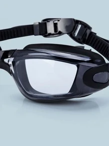 4pcs Swimming Goggles With Swimming Cap Set - Black - View 4