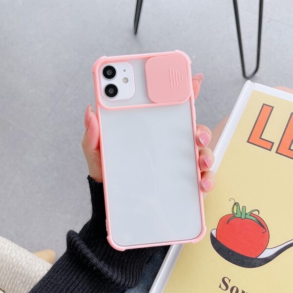 

1pc Push Pull Lens Protection Cover Phone Case, Clear
