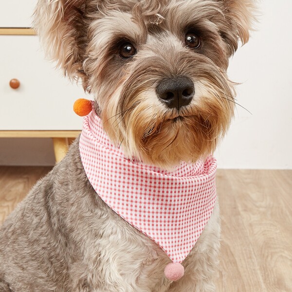 

Plaid Pattern Pet Scarf, Red