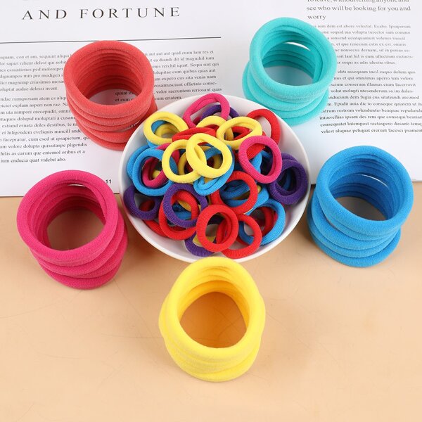 

1pack Parents-Toddler Girls Solid Hair Tie, Multicolor