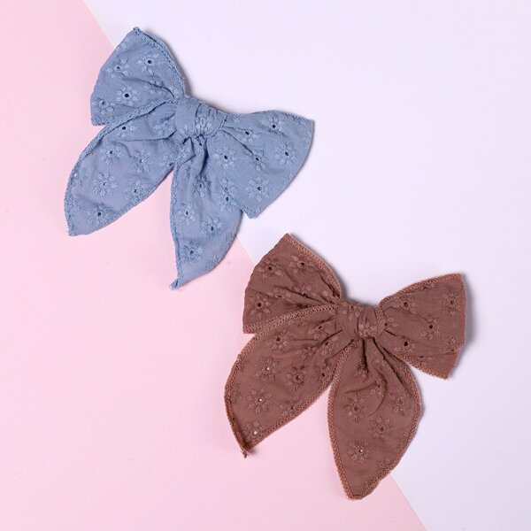 

2pcs Toddler Girls Bow Hair Clip, Multicolor