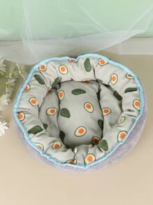 鱷梨圖案寵物床 - 彩色 - 查看 3