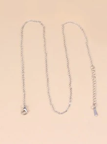 Minimalist Chain Necklace - Silver - View 2