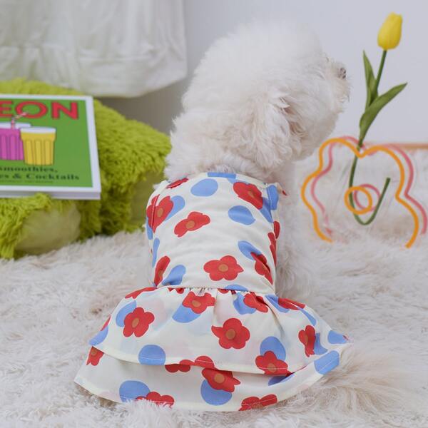 

Flower Print Pet Dress, Multicolor