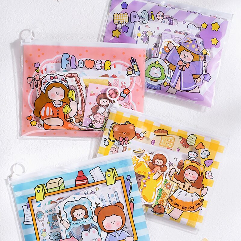 

6sheets Cartoon Graphic Random Sticker, Multicolor