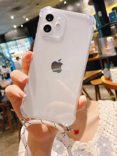 ストラップ付きクリア電話ケースの画像