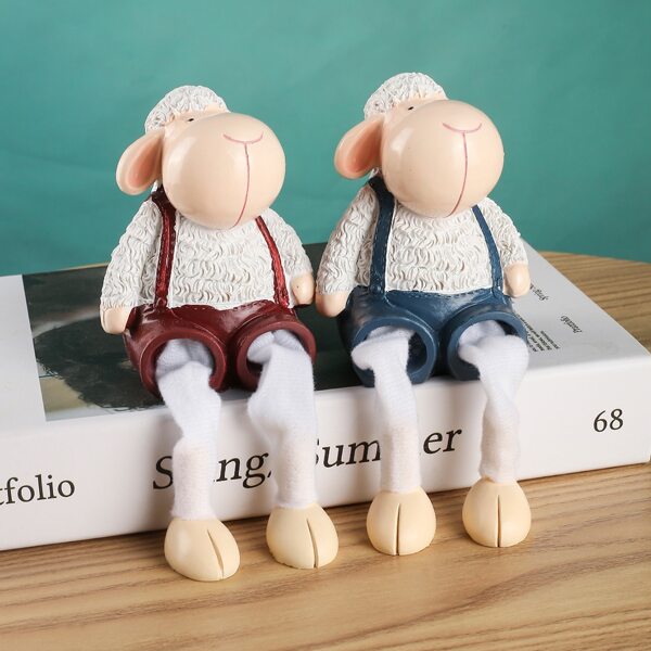 

2pcs Cartoon Sheep Art Decoration, Multicolor