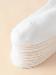 8pairs Cartoon Graphic Kitten White Ankle Socks - White - View 4