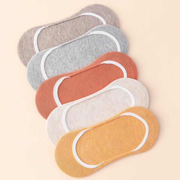 

5pairs Minimalist Invisible Socks, Multicolor