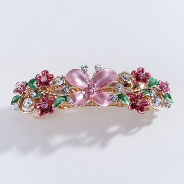

Rhinestone Decor Hair Clip, Pink
