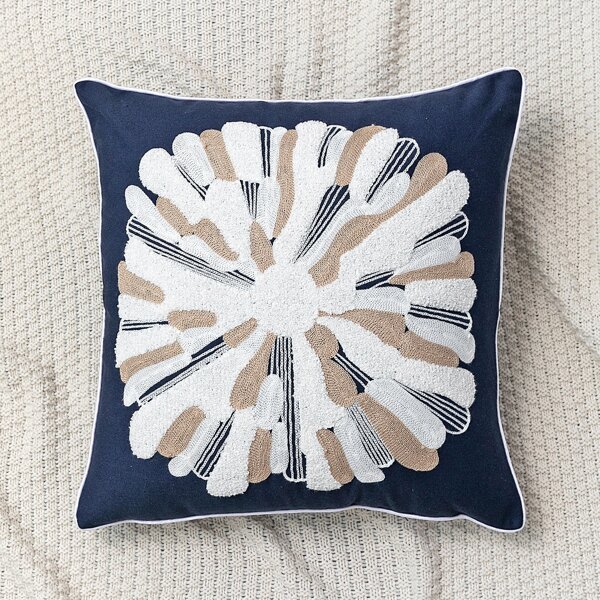 

Embroidery Detail Cushion Cover Without Filler, Multicolor