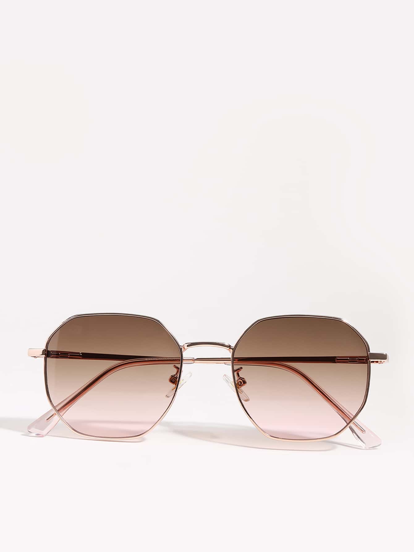 金属框架有色镜片时尚眼镜