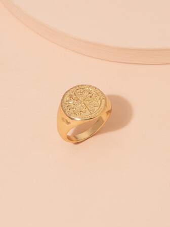 خاتم مزخرف بأنماط الورق والورود لعيد الحب