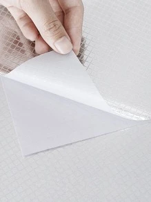 1roll Plaid Oil Proof Wall Sticker Rama Decoration Rama - Silver - View 6