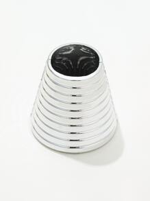 Cuff Coleta pelo de color metálico - Plateado - Ver 4