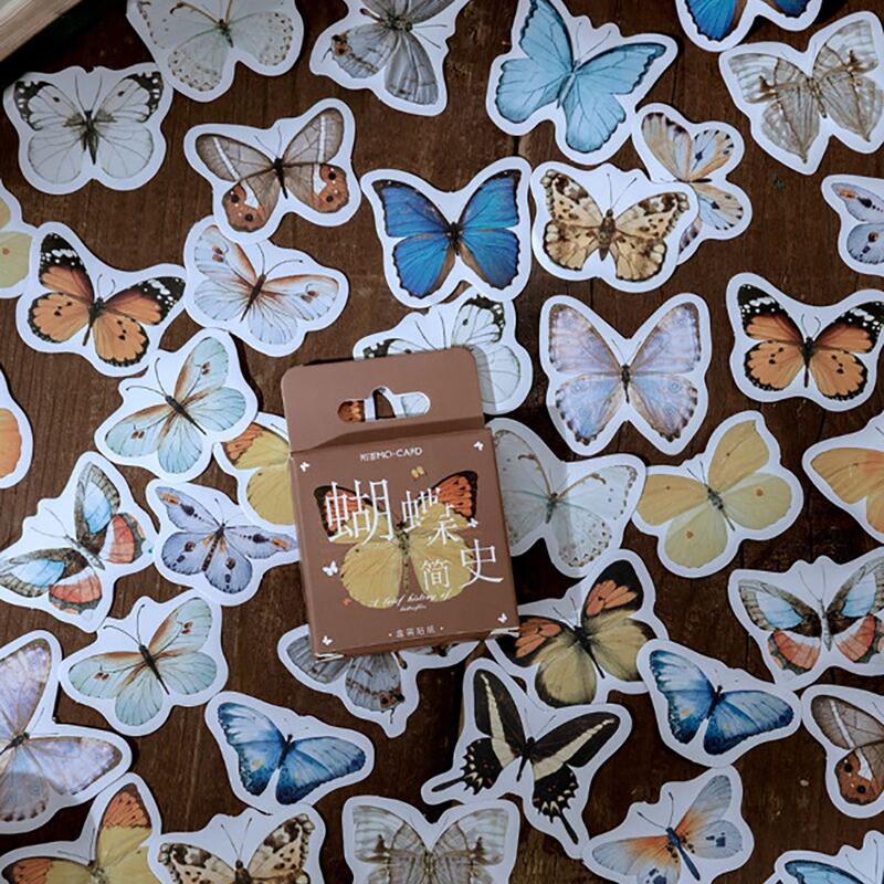 

46pcs Butterfly Pattern Sticker, Multicolor