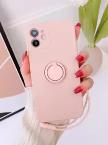 Carcasa De Teléfono Lisa Con Soporte De Anillo