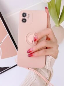 Carcasa De Teléfono Lisa Con Soporte De Anillo